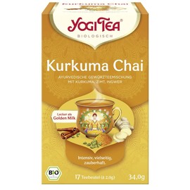 Yogi Tea Turmeric Chai, Organic Spice Tea (6 x 34 g)
