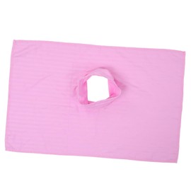 OHPHCALL Comfortable Face Hole Cover for Massage Table Durable and Skin-Friendly Massage Towel Ergonomic Design for Beauty Salon Use Pink Color for Spa and Wellness Centers