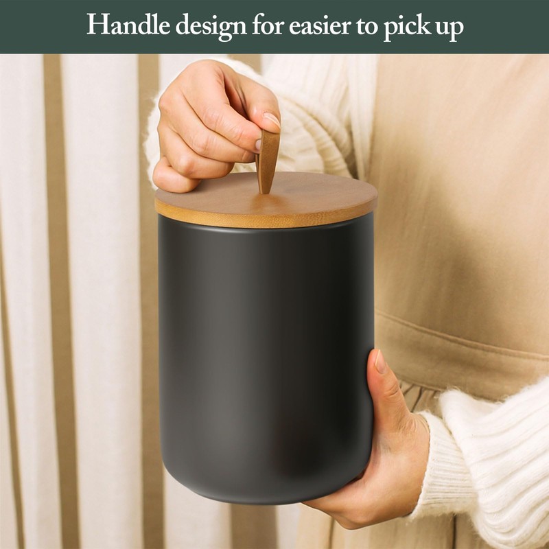 YUNLINLI Kitchen Canisters Set of 2 Large with Top Handle,