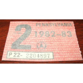 Vintage Original 1983 PA Pennsylvania Inspection Sticker Old Antique Car
