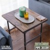 Pipe-Decor.com RESTORE Trail Brown Solid Wood End Tabletop