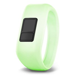 iBREK for Garmin Vivofit jr/jr 2/3 Bands, Silicon Stretchy Replacement Watch Bands for Kids Boys Girls Small Large(No Tracker)-Small,Phosphorescent Green