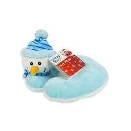 Set of 2 Christmas Baby Neck Support Pillows Snowman Reindeer Travel Pillow