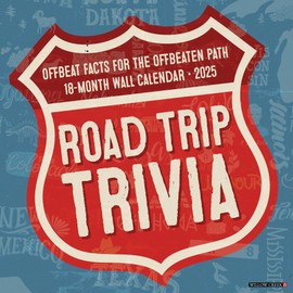 Willow Creek Press Road Trip Trivia Monthly 2025 Wall Calendar (12" x 12")