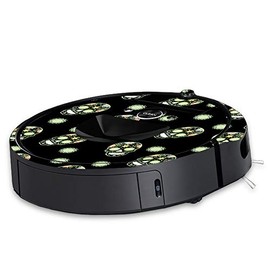 MightySkins Skin Compatible with iRobot Roomba i7 Robot Vacuum - Nighttime Skulls | Protective, Durable, and Unique Vinyl Decal wrap Cover | Easy to Apply, Remove, and Change Styles | Made in The USA