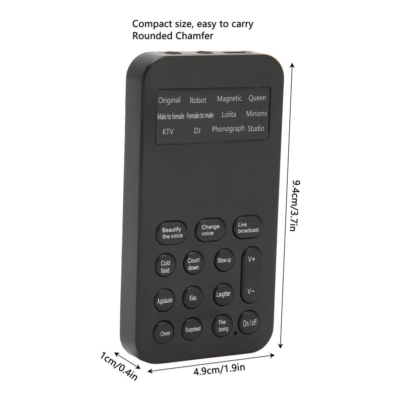 Handheld Voice Changer, Portable Voice Disguiser with 7 Voice Changes,