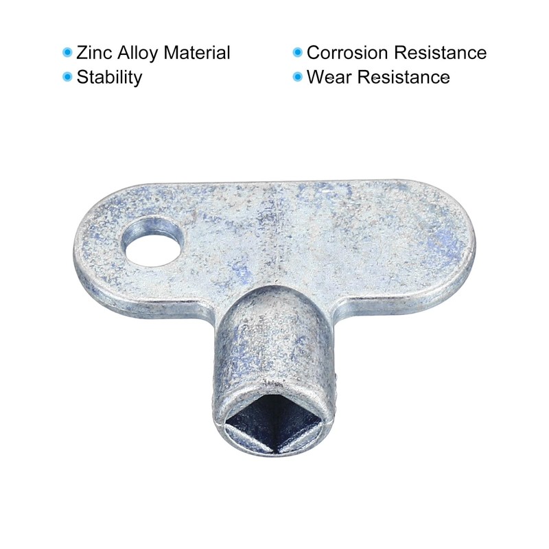 PATIKIL Radiator Valve Keys, 6 Pack Zinc Alloy Square Socket