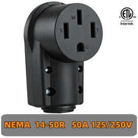 NEMA 14-50R Receptacle,50AMP 125/250VOLT,ETL Listed