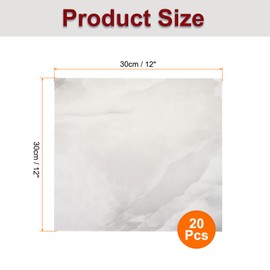 HARFINGTON 20pcs Peel and Stick Marble Tiles, Waterproof Wall Panel Backsplash, 12"x12" PVC Peel and Stick Shower Tiles for Bathroom, Kitchen, Living, Silver Gray Design