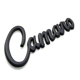 1Pc Camaro Badge Emblem 3D Metal Decal Sticker Letter Replacement for Camaro (Black)