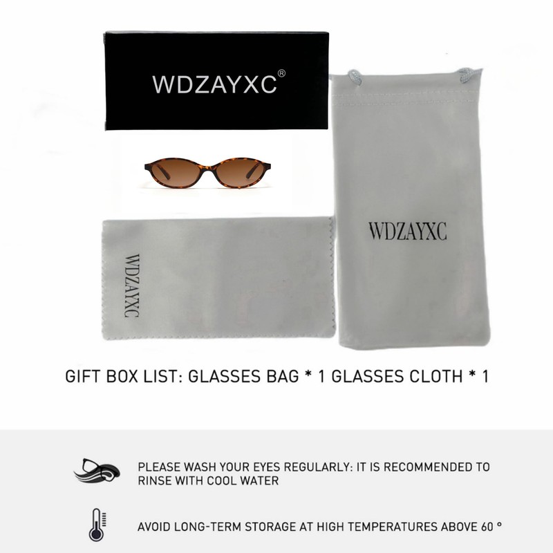 WDZAYXC Retro Oval Rectangular Sunglasses for Men and Women, Classic