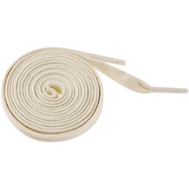Elerevyo 1 Pair Flat Shoe Laces, Unisex Waxed Cotton Athletic Shoelaces, Shoestring for Sneakers 60cm/23.62" Beige