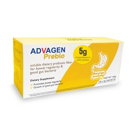 ADVAGEN-Prebio Fiber Supplement Powder Unflavored - Soluble Prebiotic Fiber Powder, Unflavored On The Go Packets, Supports Gut Health, Bloating & Constipation Relief for Women & Men, 30 Servings