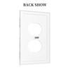Ukutarly Gray White Marble Outlet Covers Decorative Electrical Wall Plate