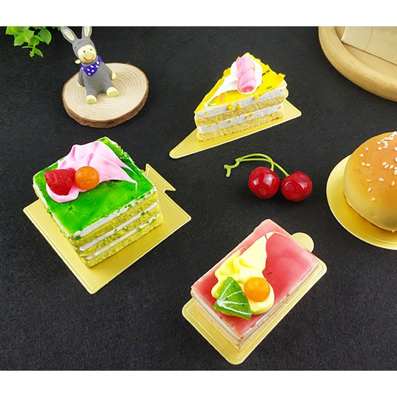 YYaaloa YYaaloa Mini Rectangular Golden Cake Boards Mousse Cupcake Base