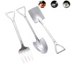 Shovel Spoon Fork Set, 3 Pieces Food Grade Stainless Steel