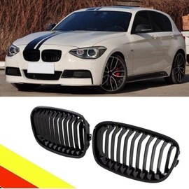 POETRYXIAO Radiator Grille Kidney Sport Black Gloss Single Bridge for 2011-2014 1 Series F20 F21 Suitable for Tuning
