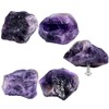 moonsix Pack of 4 Amethyst Raw Stone Knobs for Cabinets