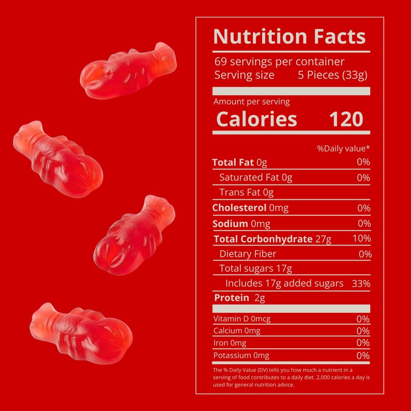 Kervan Candy Bebeto Red Lobster Gummies - Fruity, Soft &
