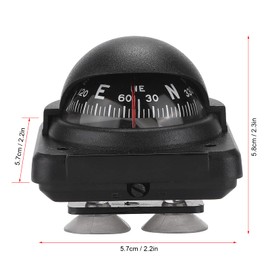 EVGATSAUTO Car Compass, Car Dash Compass Outdoor Guide Ball, Adjustable Compass Foldable Navigation Direction Pointing Guide Ball Dash Mount for Auto Car Boat RV marine navigation ball