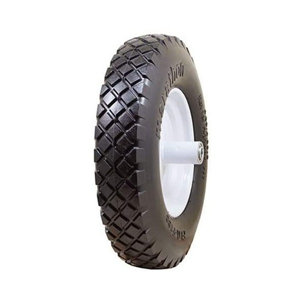 Universal Fit, Flat Free Wheelbarrow Tire - NEVER HAVE A FLAT AGAIN (Black)