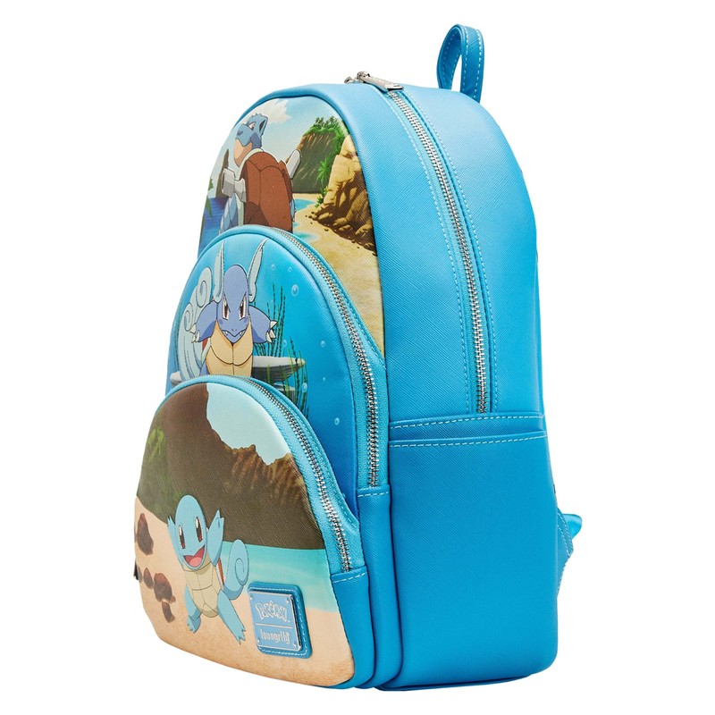 Loungefly Pokémon Squirtle Evolution Triple Pocket Backpack Standard