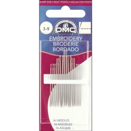 DMC 1765-3/9 Embroidery Hand Needles, 15-Pack, Size 3/9