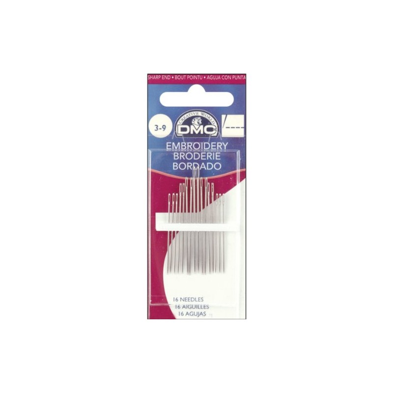 DMC 1765-3/9 Embroidery Hand Needles, 15-Pack, Size 3/9