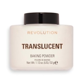 Makeup Revolution Revolution Beauty, Loose Baking Powder, Makeup Setting Powder, Long Lasting Coverage, Mattifies & Reduces Shine, Translucent, 1.13 Oz