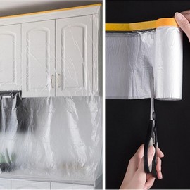 Large Moving Vinyl Cover Roll 2x20 - Anti-Pollution Sheet for Furniture, Floors, Vehicles, Interior Renovation Vinyl Cover Standard 2x20 2ea