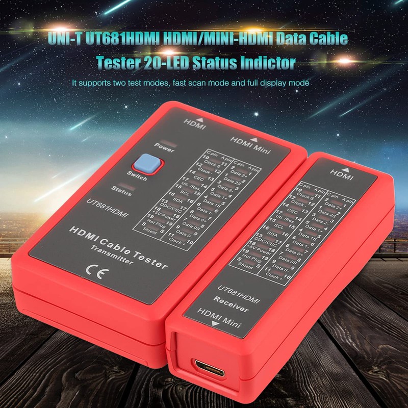 Fayelume UT681 HDMI Cable Tester, Portable Mini HDMI to HDMI,