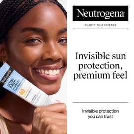 Neutrogena Ultra Sheer Invisible Gel Face Sunscreen SPF 40, Facial Sunscreen & Moisturizer, Vitamin E, Matte Finish, Makeup Primer, Travel Size, 80 Minutes Water-Resistant, 1.7 oz