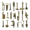 Loutas bowdee 100 Pcs Bronze Color Tool Miniature Figurines Mini