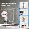 L-Shaped Grab Bars for Shower, 24x12 Inch Stainless Steel Grab