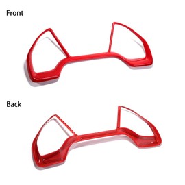 Thenice for 10th Gen Civic Dash Board Instrument Panel Dial Dashboard Trim Cover Frame ABS Decal Interior Moulding Accessories for Honda Civic 2020 2019 2018 2017 2016 -Red