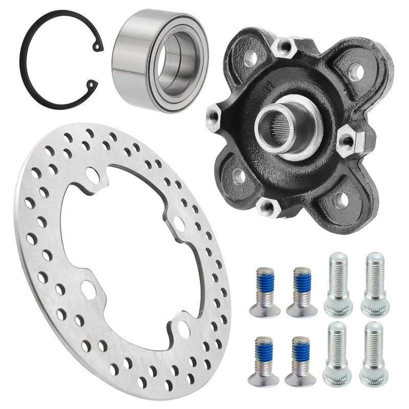 Front Wheel Hub Bearing Studs Brake Rotor for Ranger 900