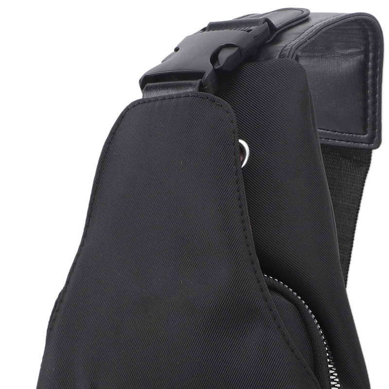 Small Chest Bag Black Color Oxford Fabric Sling Backpack with