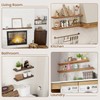 FLYJOE Floating Shelves for Wall Decor, Rustic Solid Elm Wood