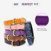 HSIGIO Padded Leather Dog Collar, Soft Breathable Adjustable Waterproof Dog