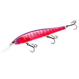 DUEL HARDCORE Flat Mid Bass Lure, 4.3 inches (110 mm), Slow Floating, 05: Kay Red Ghost Tiger, Center of Gravity Move, Jerkbait Minnow