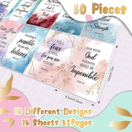 CHENGU 50 Pack Christian Notebooks Prayer Journals Small Pocket Bible Journal Gratitude Journal for Women Men Bible Notebook Scripture Inspirational Notepads for Office School Home (Gilded Style)