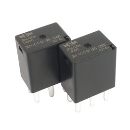 (Pack of 2) 301-1C-C-D1 U05 12VDC 35A Automotive Power Relay 5 Pin