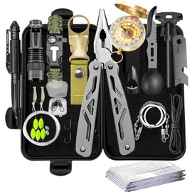 Gifts for Men Dad Husband Him, Survival Kits 16 in 1,Stocking Stuffers for Adults Men, Survival Gear and Equipment, Fishing Hunting Birthday Gifts Ideas for Him Boyfriend Teen Boy, Cool Tools Gadget