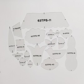 HONEYSEW 63PCS Home Town Sew Simple Shapes Templates for an Endless Variety of Designs Using Your Applique Method of Choice