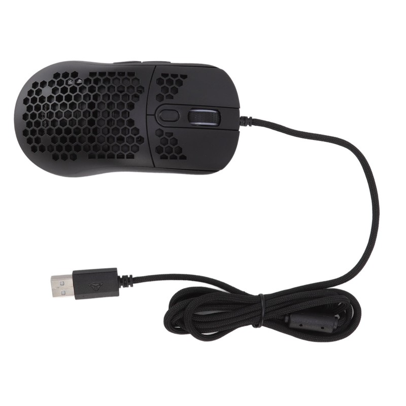 RGB Mouse Cellular Hollow Design Lightweight Wired Backlight 12000DPI 6