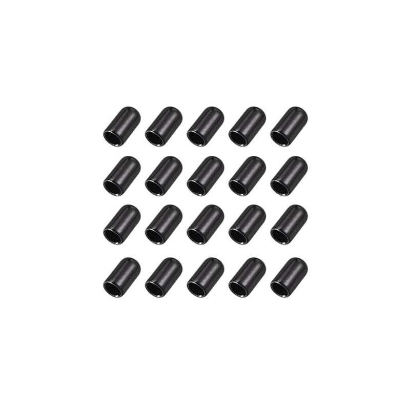 20pcs Rubber End Caps 6.5mm Inner Diameter Height 15mm Terminal