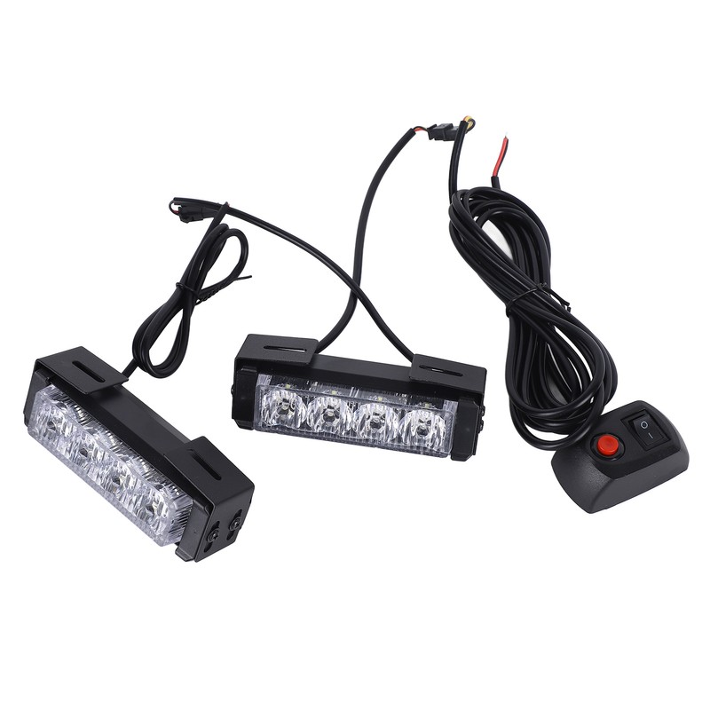 24W 12V 8LED Strobe Lights Bar High Brightness Warning Caution
