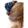 Hair Claw Fashion Rose Flower Women Accessories Barrette (Big Red+Navy