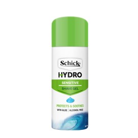 Schick - Hydro for Men | Sensitive Shave Gel | 70g | Aloe | Anti-irritation Formula with Healthy Skin Nutrients | Dermatologist Tested