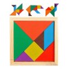 Tangram 10 Tangramas De Madera Juego Material Didáctico Rompecabezas